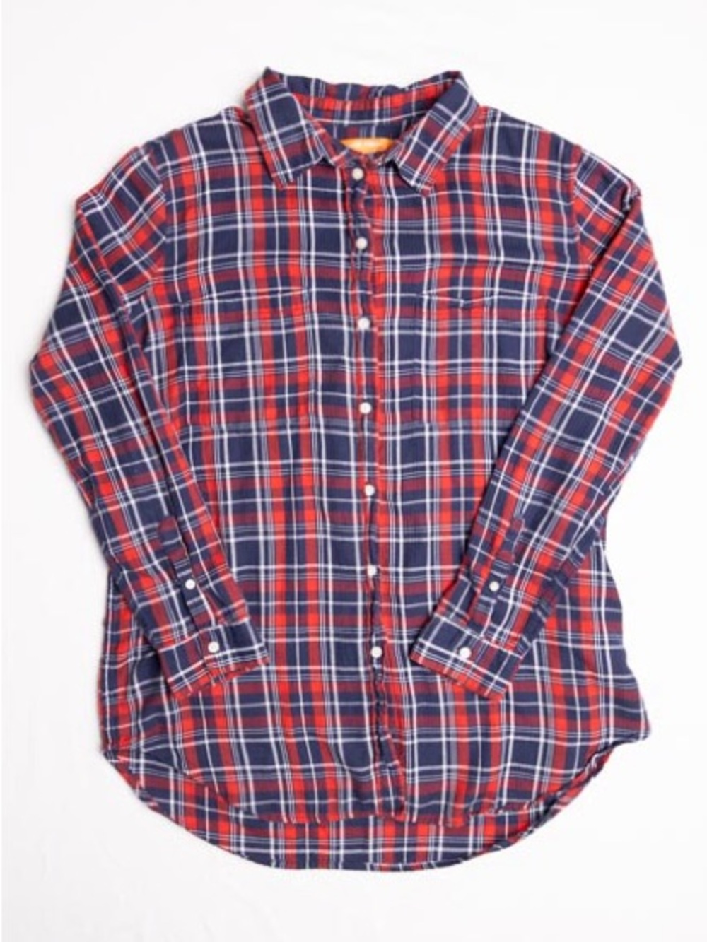 Joe Fresh Red and Navy Plaid Shirt